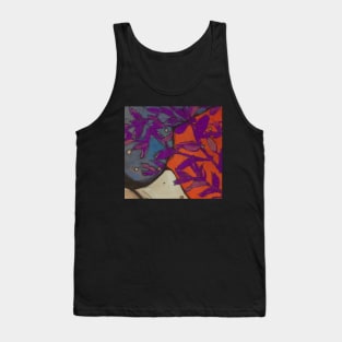 Orange and purple Tank Top